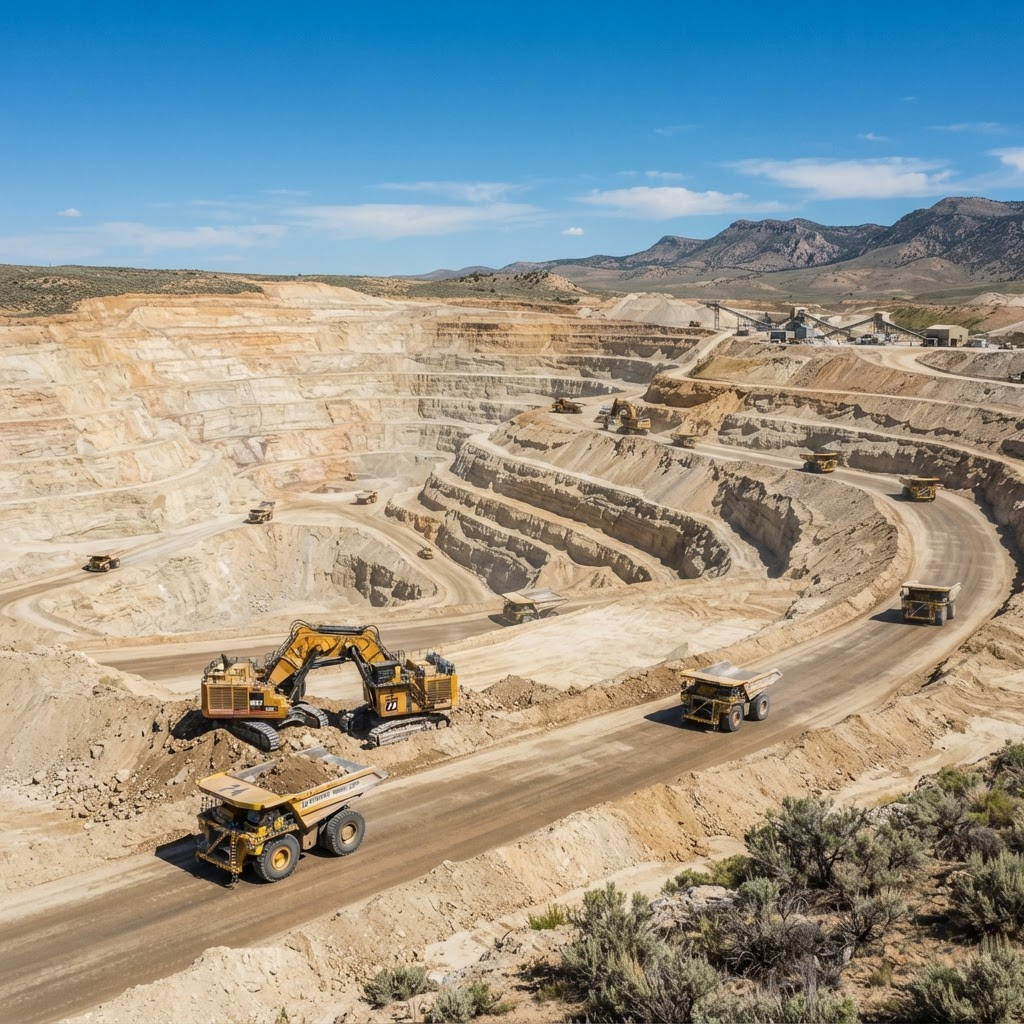 Group-managed open-pit mineral mine